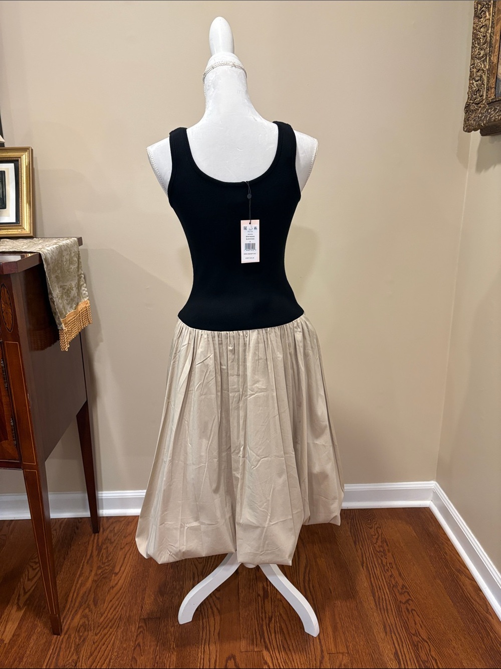 cinq a sept Beige Gathered Midi Skirt - Picture 4 of 7
